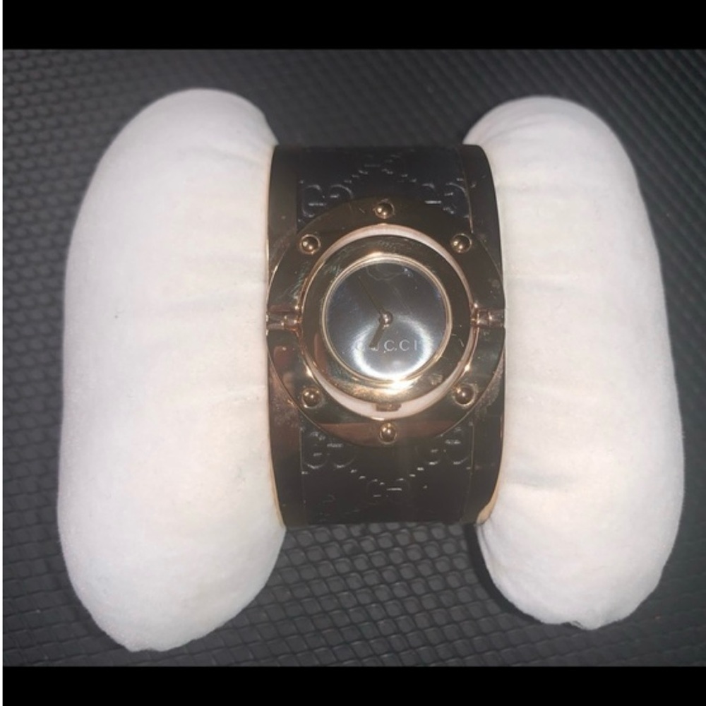 Gucci Black and Gold Two-Tone Watch